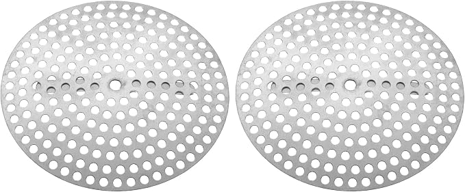 Danco 88923 Clip Style Shower Drain Cover, for Use with 3-3/8 in Shower Drains, Aluminum Steel, Chrome Plated (Pack of 2)
