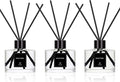 Reed Diffuser Set of 3 for Bathroom Air Fresheners, Oil Defusers Sticks | Bamboo, Sage & Sea Salt, Sandalwood Ebony Scent(1.7 fl oz Each Pack) Home Fragrance with 12 Sticks | Shelf Decor
