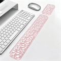 Mouse Pad with Wrist Rest, Soft Cloud Gel Keyboard Mouse Pad Set with Hand Wrist Support, Cute Non Slip Office Desk Accessories for Comfort/Pain Relief/Computer/Laptop (Pink Diamond)