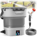 VAXMAY Portable Cordless Pressure Washer with 3.2 Gal Tank, Foldable Power Washer with 250PSI, 1.35GPM, 5 in 1 Nozzle, 3 Modes, 3H Runtime,16.4FT Hose, Portable Spray Washer for Car, Camping, Garden