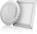 Aojuxix Shower Drain Hair Catcher/Drain Protector/Shower Drain Cover | Stainless Steel and Silicone Hair Trap for Bathroom Floor Drain (Patented Product)
