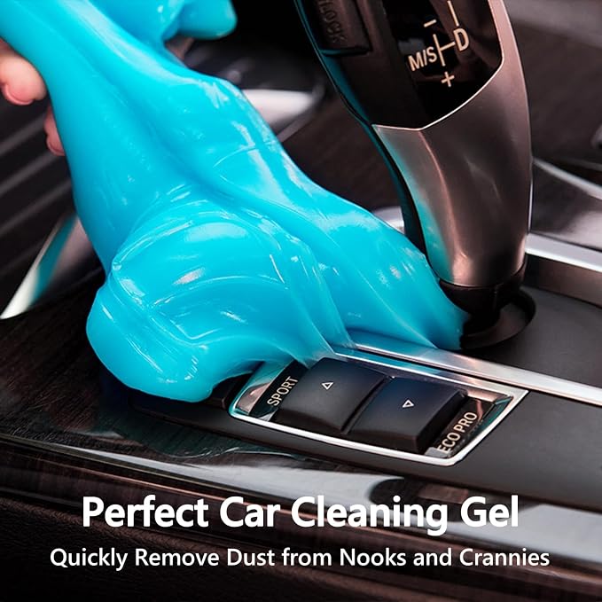 PULIDIKI Car Cleaning Gel Clean Putty, 4 Pack (160g Each) | Auto Detailing Tools Car Slime Cleaner Dust Cleaning Gel for Car Interior Cleaner Car Accessories Keyboard Cleaner Blue