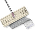 JOYMOOP Flat Mop System, Microfiber Cleaning System for Floor Cleaning and Wall Use, 50" Handle with 13" Flat Head, Beige & Blush Brown
