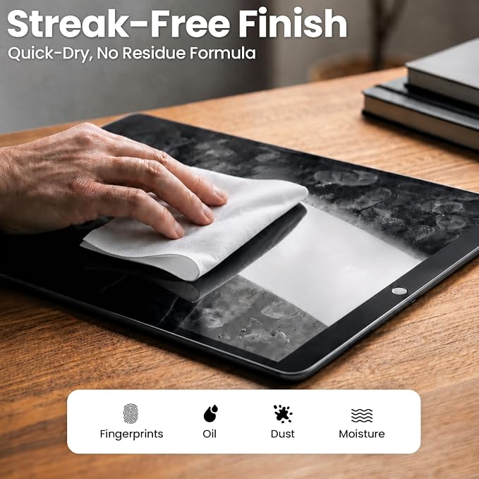 EVEO Electronic Wipes Screen Cleaner - Screen Wipes TV Screen Cleaner Wipes, Computer Screen Wipes, Laptop Screen Cleaner, ipad & Monitor Cleaner, Screen Cleaning Wipes