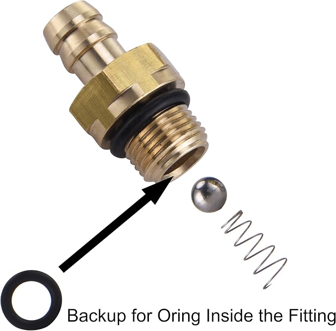 Tool Daily Compatible Chemical Injector Set for Pressure Washer | Soap Injector Replacement for 190593GS 190635GS 203640GS, Solid Brass