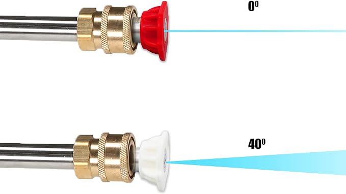 Tool Daily Gutter Cleaner Attachment for Pressure Washer, 4 Nozzles Tips | Angled Extension Wand for Gutter Cleaning, 1/4 Inch Quick Connect, 4000 PSI
