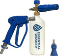 ESSENTIAL WASHER Short Pressure Washer Gun Swivel with Pressure Washer Foam Cannon Kit | Comes with Quick Connects and Nozzle Guard Tip