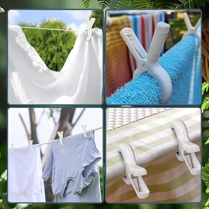 Extra LargeTowel Clips for Beach Chairs 12 Pack,3.7 Inch Beach Towel Clips,Towel Clips Strong gripping Power Suitable for Family Vacation and Poolside Leisure