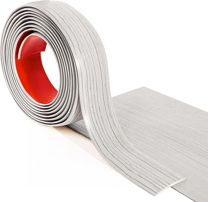 Art3d Self Adhesive Vinyl Floor Transition Strip, Laminate Floor Strip Floor Flat Divider Strip for Joining Floor Gaps,Carpet Threshold Transition,Floor Tiles (4 FT, 1.57in, White-Washed)