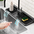 14.6 inch Faucet Mat for Kitchen Sink Splash Guard[7° Slope Fast Self-draining][Snap Lock Fit]Kitchen Sink Faucet Mat Splash Guard Kitchen Sink Area Water Splash Guard Behind Faucet Draining Mat