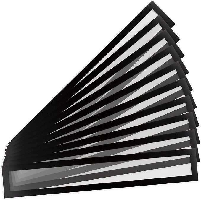 Tarifold Magnetic PRO Title Frames, 17.25 x 3 Inches, Black, 10 Pack | 10 magnetic title frames, 17.25 x 3 inches, black border, anti-glare PVC, quick document changes
