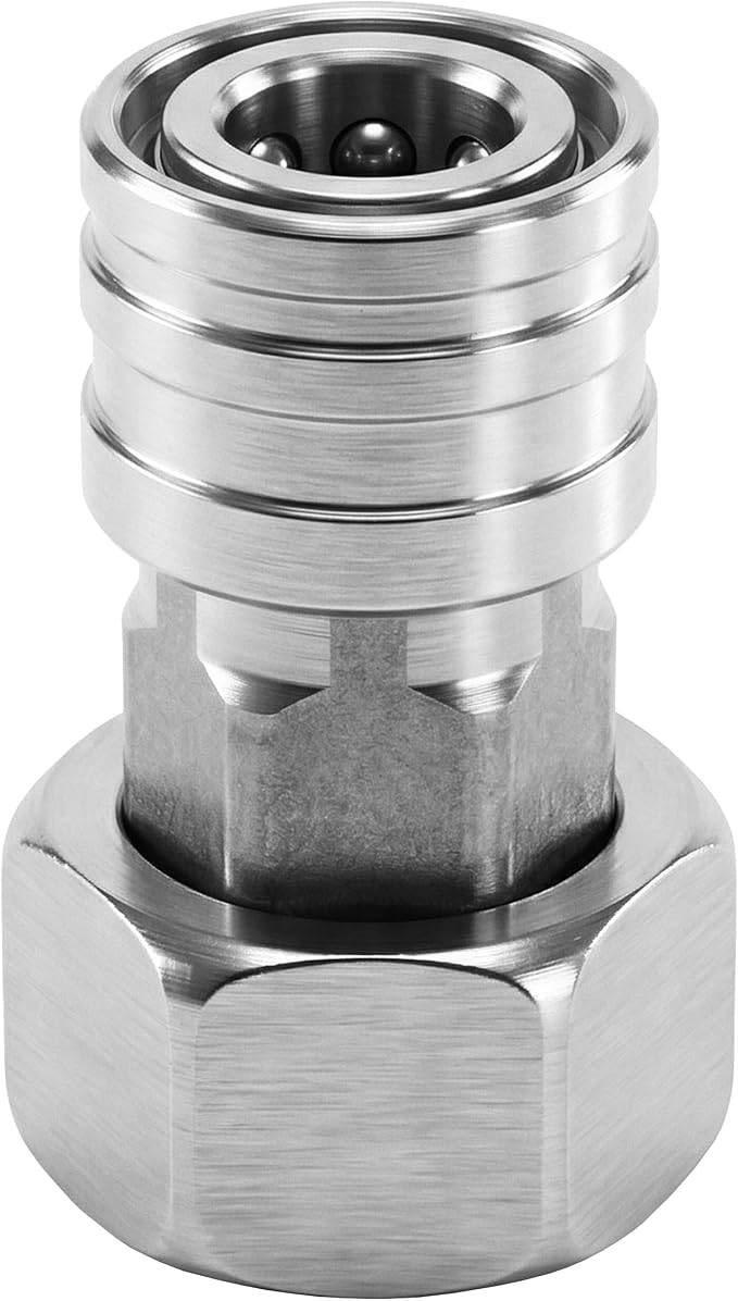 Tool Daily Garden Hose to Pressure Washer Adapter, 3/4" GHT to 1/4" Quick Connect, Convert Water Hoses to Power Washer Connector, Stainless Steel
