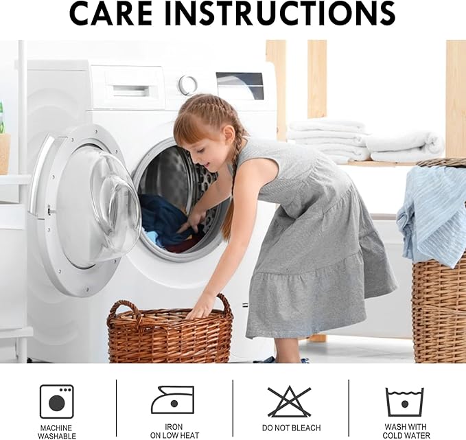 DWCN Blackout Curtains for Living Room Thermal Insulated, Energy Saving & Noise Reducing Bedroom Curtains, Ivory, W 52x L 36 Inch, Set of 2 Rod Pocket Curtain Panels