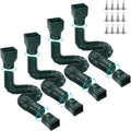 Gutterlix 4 Pack Flexible Gutter Downspout Extensions Extendable from 21" to 67", Downspout Extender Comes with Adapters, Thickened Down spout Drain Extension for Rainwater Drainage(Green)