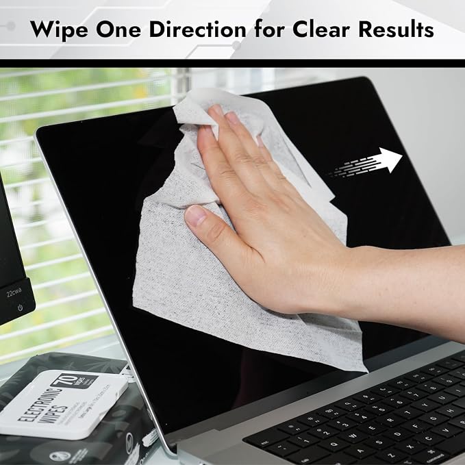 Air Jungles Electronic Wipes Screen Cleaner 70 Ct (Pack of 3), XL 8x10 Inch | No Cloth Needed, Cleaning LED Screen, TV, Computer, Tablet, Phone, Laptop, Monitor, Smart Watch, Headphone & Gaming Equipment