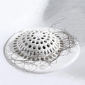 2 Pack White Drain Stopper Hair Catcher, Sink Strainer - Anti-Clog Drain Filter for Bathroom, Kitchen, Bathtub, Laundry Room, Non-Slip & Easy to Clean, Universal Fit