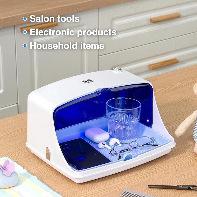 UV Sanitizer Box, LED Sanitizer for Phones & Salon Beauty Tools | UL Certification and CE authentication/Safety Sanitizer/245nm UV sanitizer lamp/ Use Widely/simplicity of operator