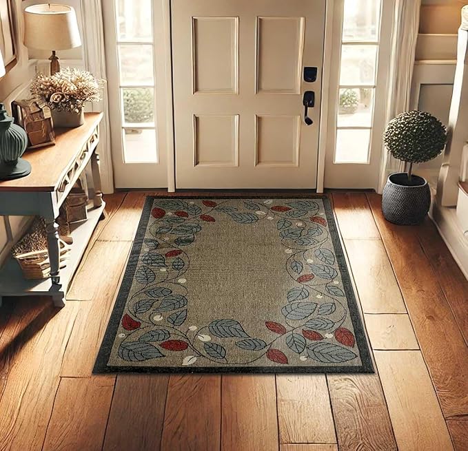Pilgrim Home and Hearth 19670-1 - 3'x5' Area Rug - Area Rug with Non-Slip Backing, Ideal for Enteryway, Living Room, Bedroom, Kitchen, Bathroom, Laundry Room - Easy Clean, Durable, Low Pile Rug