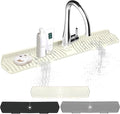Kitchen Sink Splash Guard Gen2-30" x 6'' Silicone Sink Mat Splash Guard fit for Countertop, Bathroom,Farmhouse,RV by EBIGIC (off white)
