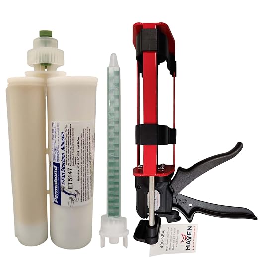 Permabond ET5147 Food Grade Epoxy Adhesive, Two-Part Bonding Kit, 40-60 Min Set Time, Off White (Full Dispensing Kit, 400ML)