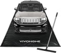 VIVOHOME Containment Mat (7'9" x 18') with Stay Put Corner, Black | PVC Garage Floor Mats, Heavy Duty Garage Parking Mat with a Squeegee
