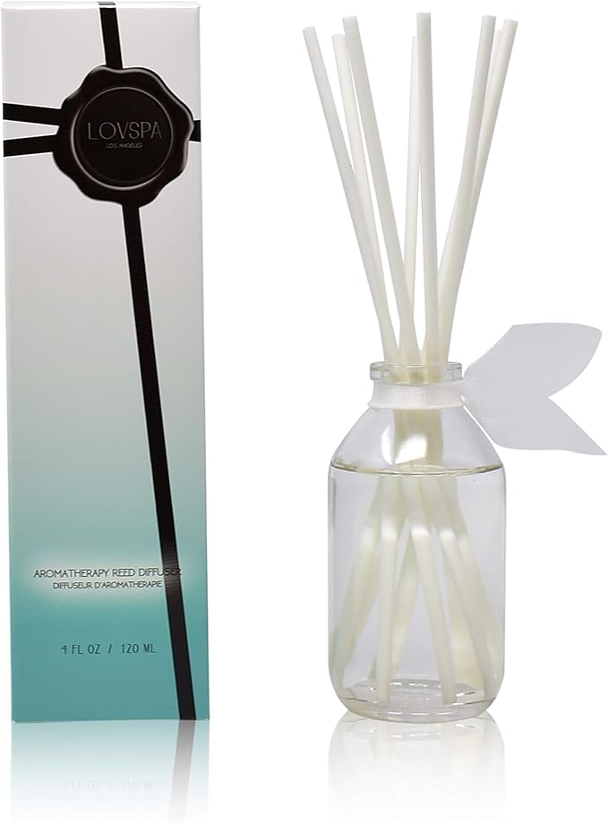 Reed Diffuser Set - Summer Linen Scented Diffuser with Sticks | Home Fragrance Reed Diffuser for Bedroom, Bathroom Shelf Décor - Made in the USA
