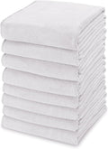 kimteny 13x28 Inches Kitchen Cloth Dish Towels, 400 GSM Premium Dishcloths, Super Absorbent Coral Velvet Microfiber Cleaning Cloths, Fast Drying Rags for Washing Dishes (8 Pack, White)