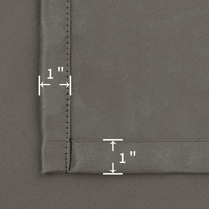 BGment Rod Pocket Blackout Curtains for Bedroom 54 Inches Length - Thermal Insulated Room Darkening Curtain for Living Room, 42 x 54 Inch, 2 Panels, Grey