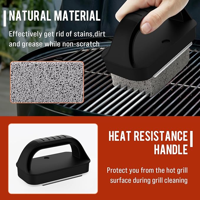 Griddle Cleaning Kit for Blackstone, Easy to Remove Stain | with Grill Stone, Griddle Scraper & Scouring pads