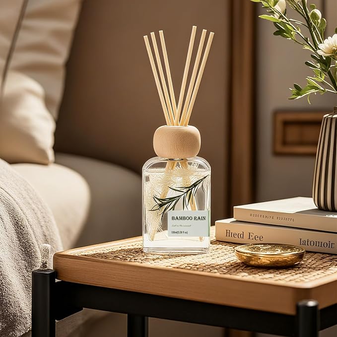 Bamboo Reed Diffuser, 3.34 Fl Oz | Ritz Hotel-inspired Air Freshener for Bedroom,Living room,Bathroom&Office;Gift-ready Decor.