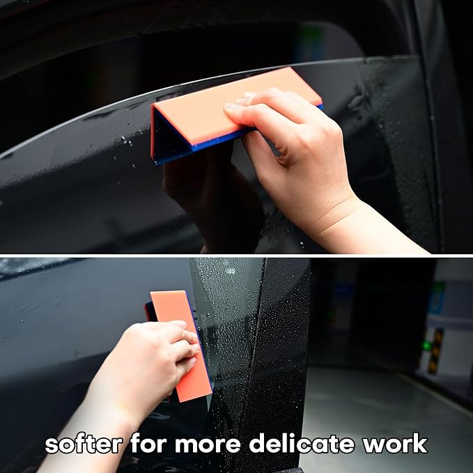 NEWISHTOOL 2 Pack Rubber Squeegee (5-Inch Replacement Blade, No Handle) | Tint Squeegee for Water Removal, Glass Cleaning, PPF Installing and Window Film Application