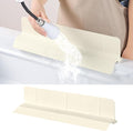 18" Upgraded Silicone Sink Splash Guard Released in 2026,Self-Draining Water Splash Guard for Kitchen Sink,Bathroom and Kitchen Island,with 3.5" High Splash Guard & 6 Strong Suction Cup (Beige)