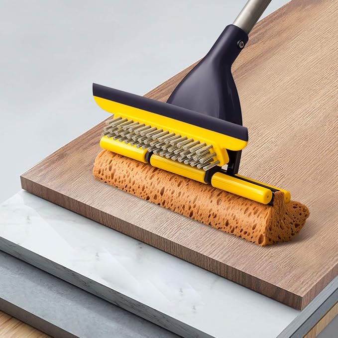 Yocada Sponge Mop Replacement Refill Head, 2 PCS | Home Commercial Use Tile Floor Bathroom Garage Cleaning Easily Dry Wringing
