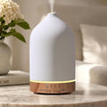 URPOWER 180mL Ceramic Essential Oil Diffuser Aromatherapy Diffuser for Home | Features Ultrasonic Mist, Auto-off Protection and 7-Color LED Lighting for A Relaxing Everyday Aromatherapy Experience