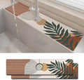 2PCS 24" X 5.5" Kitchen Sink Splash Guard Faucet Mat Boho Super Absorbent Fast Drying Faucet Guard & Draining Mat Sink Splash Guard Behind Faucet for Kitchen, Bathroom