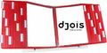 Tarifold Desktop Reference Display System, 40 Pockets, Expandable, Red | 40 double-sided PVC pockets hold 80 letter-size sheets, sturdy metal base, quick-find indexing, easy to assemble