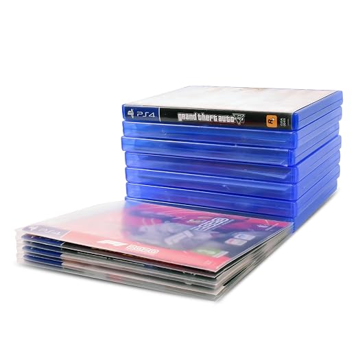 Tarifold Video Game Storage Sleeves for PS4 Games, Closing Flap, 25 Pack | Holds PS4 game disc and cover, durable 120-micron polypropylene, scratch-resistant, saves up to 70% storage space