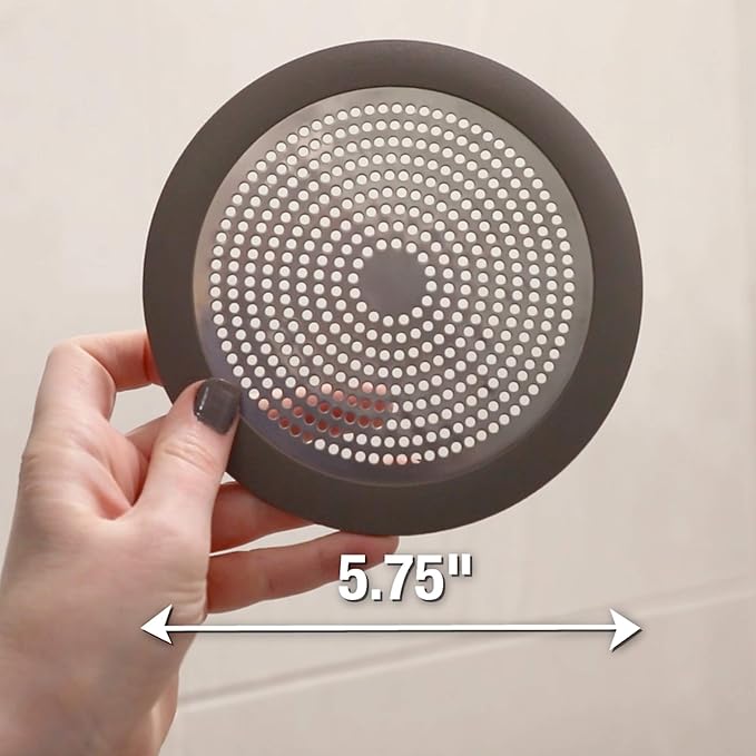 Danco 11040P Bathroom Sink Hair Catcher, Bathtub Drain Protector, Sink and Tub Strainer, 2-Pack