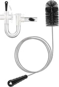 Condensate Trap Flexible Drain Brush, AC Drain Line Cleaning Brush for AC & HAVC Condensate P Trap(48 Inch,Black,1 Pc)