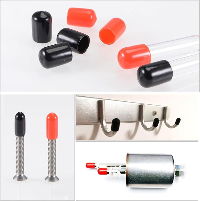 uxcell 20pcs Rubber End Caps 9.5mm(3/8") ID Vinyl PVC Round Tube Bolt Cap Cover Screw Thread Protectors Green