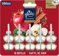 Glade PlugIns Refills Air Freshener, Warm Apple & Spices, Scented and Essential Oils for Home and Bathroom, 0.67 Fl Oz, 10 Count