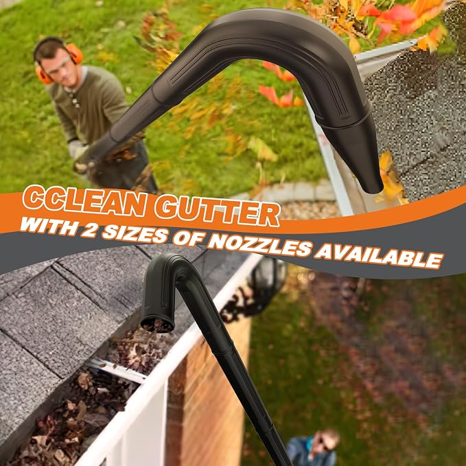 Sealegend Gutter Cleaning Tools for 2-1/2 in. Wet/Dry Vacuum Cleaner, Shop Vac Hose Attachments for Cleaning or Blowing Debris from Gutters Up to 4.8FT, 2-1/2 in. Shop Vac Accessories | Shop Vacuum Hose Accessories for Cleaning or Blowing Gutter Debris...