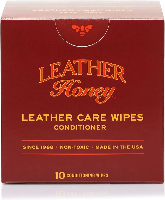 Leather Honey Conditioner Wipes with Cleaner Wipes