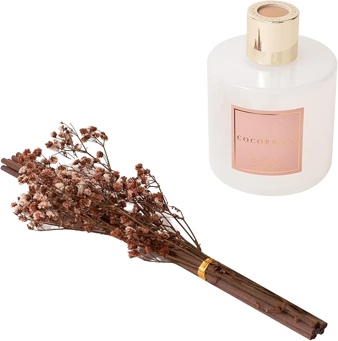 Reed Diffuser Sets- Satin Rose Scented Diffuser with Sticks Home Fragrance Reed Diffuser for Bathroom Shelf Decor