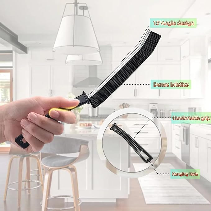 Crevice Cleaning Brush, Multifunctional Cleaning Brush Tool, Bathroom Gap Brush,Grout Brush, Cleaning Tools for Toilet, Bathrooms, Kitchens, Bathtub, Faucets, Sink, Windows，12pcs