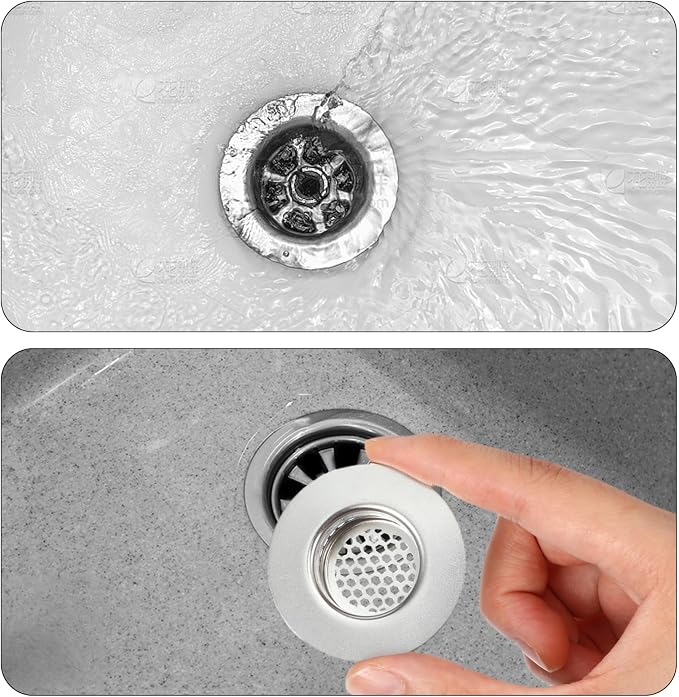 3pcs Bathroom Sink Strainer Fit Hole Size from 1.25" to 1.60" Bathtub Hair Catcher Bathroom Sink Drain Cover Stainless Steel Sinks Strainers Bath Tub Hair Catcher Mesh Sinks Strainer for Kitchen