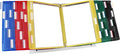 Tarifold Desktop Reference Display System, 50 Pockets, Expandable, Assorted | 50 double-sided PVC pockets, holds 100 letter-size sheets, sturdy metal base, quick-find indexing, quick and easy to assemble