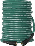 Pressure Washer Hose 100 ft, 4200 PSI Steel-Braided & Durable - Flexible & Kink-Resistant, Power Washer Hose with M22-14mm Stainless Steel Swivel Plug, Hot/Cold Water Compatible - Green