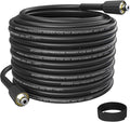 PVC Pressure Washer Hose 50 FT x 1/4", Kink Resistant Power Washer Hose, High Pressure Water Hose Extension Replacement for Home Use, 3600 PSI, Dark Black