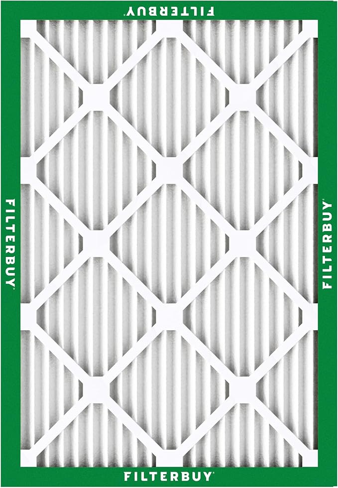 Filterbuy 10x14x1 Air Filter MERV 8 (MPR 700) Dust Defense Replacement (6-Pack), Electrostatic Pleated HVAC AC Furnace Filters, Made in USA (Actual Size: 9.50 x 13.50 x 0.75)